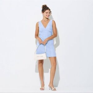 NWT Women's Mini Dress - Wild Fable Chambray Blue Small